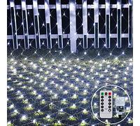 CORST Red de luces para exteriores, 3 x 2 m, 200 LED,exterior, cadena de luces conectable con mando a distancia y temporizador, 8 modos para interior, árboles, habitaciones, jardín,San Patricio