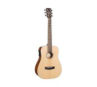 Cort EARTHGO-OP Earth Go HyVibe H2 - Guitarra eléctrica acústica con poro abierto, natural, con bolsa