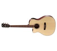 Cort GA-MEDX - Guitarra electroacústica para zurdos serie Grand Regal - Natural poros abiertos