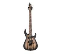 Cort KX507MS-NBB KX Series Guitarra eléctrica de cuerpo sólido multiescala de 7 cuerdas, ébano de luna pálida