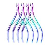 Corta cuticulas 1/2/4 Uds cortaúñas de acero inoxidable for cutículas cortador de uñas arte manicura pedicura cuidado alicate cortador herramientas de belleza for uñas para Manicura(MULTICOLOR-4PCS)