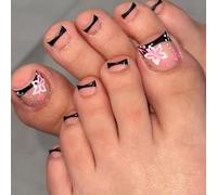 Corta Plaza Falsa Uñas Del Pie Prensa De Flores En Uñas De Los Pies Acrílico Falsos Dedos De Los Pies Uñas Artificiales Cubiertas Completo Prensa Para Mujeres