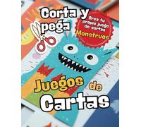 Corta y Pega Juego de Cartas para Niños 7 Años y más: Libro de Actividades - Crea tu propio Juego de Mesa Monstruos - Regalo para Niños