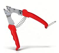 Cortacables para bicicleta, alicates para sacar cables de freno de bicicleta, alicates de plástico y acero plateados y rojos para cables de bicicleta con cuchilla de corte integrada
