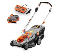 Cortacésped a batería 40V FUXTEC FX-E2RM37 - Set con 2 baterías de 4Ah y cargador dual de 2,4A