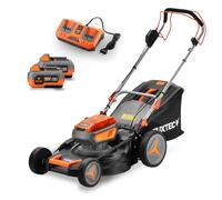 Cortacésped a batería de 40V FUXTEC FX-E2RM46 - Juego con 2 baterías de 4Ah y cargador doble de 2,4A
