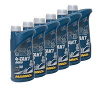 Cortacésped Aceite 6x 1 Litro Mannol 4-Takt Agro SAE 30 Rasenmäheröl de Motor