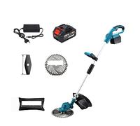 Cortacésped, Cortacésped eléctrico inalámbrico de 9 Pulgadas, Motor sin escobillas, cortadora césped eléctrica, ángulo Longitud Ajustable, Herramienta poda telescópica for jardín(1 Battery Set)