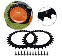 Cortacésped de 2 piezas para Worx Para LANDROID Cortacésped S/M Cortacéspedes 205x2,5mm WR165E WR167E Piezas para cortachas antideslizantes