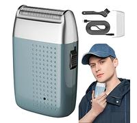 Cortacésped de barba,Afeitadora portátil de movimiento alternativo | Herramienta de aseo de barba ligera con puerto USB para oficinas de viajes, salidas, escuelas Jingan