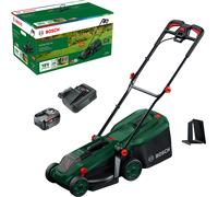 Cortacésped de batería bosch 18v 34 cm ancho de corte con batería y cargador incluidos