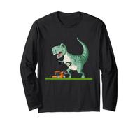 Cortacésped de Dinosaurio Divertido Trabajo de Patio T Rex diseño de Corte Manga Larga