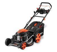 Cortacésped de Gasolina autopropulsada FX-RM5396eSPRO, Arranque Eléctrico, Velocidad Ajustable, Expulsión Lateral, Ancho de Corte 53cm, Mulching, Altura de Corte 25-75mm, Recogedor 70L
