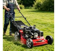 Cortacésped De Gasolina De 18/20",Autopropulsado,Con Función De Triturado/Recogida En Bolsa/Descarga Lateral,Motor De 4 Tiempos,173Cc,Bolsa Recolectora De Césped,Ajuste De Altura De 7 Niveles 20in