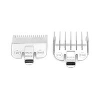 Cortacésped de pelo con cabeza de aceite vintage, peine límite de posicionamiento de dientes, guía de galvanoplastia, peine, accesorio de corte de pelo, herramienta de estilista (Calibrador de plata