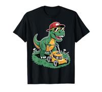 Cortacésped dinosaurio cortacésped jardinero jardinería niños niños Camiseta