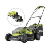 RYOBI - Cortacésped Eléctrico Sin Cable Brushless 18V ONE+ - Ø37cm - Recogida y Mulching, Sistema Vertebrae, 6 Alturas de Corte, Larga Autonomía - Batería y Cargador no Incluidos - RY18LMX37A-0