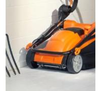 Cortacésped eléctrico de 1600W con motor , ancho de corte de 37 cm y depósito de césped de 36L, 6 ajustables (20-), freno de seguridad de 3 , cortacésped profesional para césped húmedo/