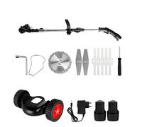 Cortacésped eléctrico inalámbrico Plegable Herramienta eléctrica de Corte de jardín de Mano Ajustable for cortadora de césped de batería de 12V(Lawn Mower Set 3)