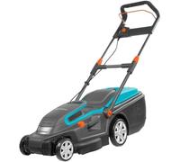 Cortacésped eléctrico PowerMax 1800/42 de GARDENA: segadora hasta 800 m², ancho de corte 42 cm, volumen 45 l, altura de corte 20-60 mm, manillar plegable, empuñadura ergonómica (5042-20)