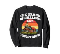 Cortacésped Funny Grass is Calling I Must Mow Dad Día del Padre Sudadera