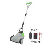 Cortacésped inalámbrico Potente Motor sin escobillas de 6500 RPM 3 Alturas de Corte Ajustables Mango telescópico Desmontable Cortacésped eléctrico de Empuje liviano para Jardines