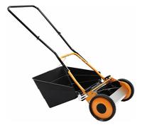 Cortacésped manual, ancho de corte de 18.37/20.99 pulgadas, cuchillas de acero ajustables, equipado con colector de césped, ideal para jardines pequeños