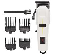 Cortacésped para hombre Cortacésped eléctrico profesional Pantalla LCD Ruido Conector UE 100-240V inalámbrico con 4 peines de guía para peluquería en casa
