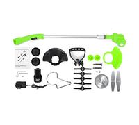 Cortacésped, Potente cortadora de césped eléctrica 600W, 18VF, inalámbrica, Herramienta jardín con batería Iones Litio 2 Piezas(1 Battery)