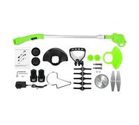 Cortacésped, Potente cortadora de césped eléctrica 600W, 18VF, inalámbrica, Herramienta jardín con batería Iones Litio 2 Piezas(2 Battery)