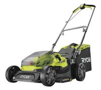 Cortacésped Ryobi 18V One+ Sin Escobillas 37 Cm Batería 6 Alturas 45 L Mulching 2x4.0 Ah Cargador