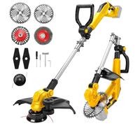Cortacéssped con batería compatible con batería Dewalt 20V MAX, cortacésped eléctrico sin escobillas 5-en-1, ángulo de recorte plegable de 180° y 90° para cortar césped, jardín y arbustos (sin batería