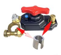 Cortacorriente 12-48V para Camión Barco Cortacorriente 12-48V | Giro intuitivo on/off, para latón macizo, terminal 10-11mm, 12-48V, descarga