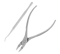Cortacutículas, Cortauñas para Dedos de los Pies, Herramienta de Pedicura para Uñas Encarnadas, Acero Inoxidable (SILVER)