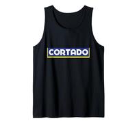 Cortado Española Café Espresso Goya Comida Latina Hispana Camiseta sin Mangas