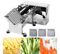 Cortador automático de patatas y verduras de acero inoxidable con 3 cuchillas, alta capacidad de 200-300 kg/h para una preparación eficiente de alimentos