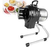 Cortador automático de verduras comercial, triturador multifuncional de cebolletas, 110 W, 6000 RPM, ajuste de 1 a 5 mm, acero inoxidable, fácil de limpiar para cebolla verde, chile y puerro. C