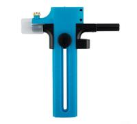 Cortador circular de brújula con mango de trinquete para hacer manualidades de tela, proyectos de álbumes de recortes, recortadora de papel giratoria ajustable de 2 a 15 cm (azul)