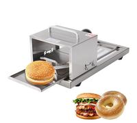 Cortador comercial de panecillos para hamburguesas, máquina cortadora de pan y bagel con 4 grosores ajustables, para panaderías, cafeterías, cafeterías