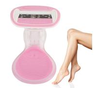 Cortador de Acero Herramienta de Afeitar para Mujer, Recortador de Vello Corporal Manual de Plástico AB, Removedor de Vello Portátil con Tira Lubricante Ancha y Cortador de 4