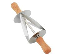 Cortador de acero inoxidable - Cortador de masa triangular con función rodillo, herramienta de corte eficiente para masa quebrada, robusta y práctica, ideal para hornear en casa | Acceso