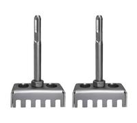 Cortador de agujeros cuadrados, 2 piezas, estructura de ranura de doble fila, cortador de ranura rectangular, cuchilla dentada trapezoidal para ladrillo, hormigón, cemento y piedra
