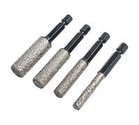 Cortador de agujeros de broca seca soldada al vacío para granito, mármol, azulejos, hormigón, vidrio, vástago hexagonal 6/8/10/12 mm | Herramienta de molienda de piedra abrasiva