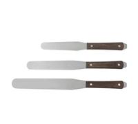 Cortador de ajuste de tintas de acero inoxidable, mango de madera, pastas de soldadura, cortador de mezcla, cortador de serigrafía, raspador, accesorio de herramienta