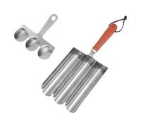 Cortador de albóndigas triple de acero inoxidable, herramienta de cocina | Cortador de albóndigas triple para cocina, para comida, carne, hamburguesas, albóndigas, albóndigas, cocinar, al aire libre