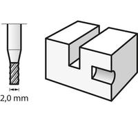 Cortador de alta velocidad BOSCH Mpx2 de 2,0 mm 5000193 Espiga 2