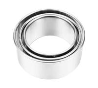 Cortador de anillos para rosquillas, moldes redondos de acero inoxidable para hornear en el horno, para anillos de rosquillas reutilizables, anillos de horno de doble corte, molde para pasta