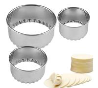 Cortador de anillos para rosquillas, moldes redondos de acero inoxidable para hornear en el horno, para anillos de rosquillas reutilizables, anillos de horno de doble corte, molde para pasta