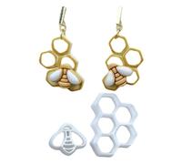 Cortador de arcilla de abeja, diseño de abeja 3D, molde de prensa para esculpir y manualidades hechas a mano, herramienta de arcilla apta para principiantes para aretes y manualidades, molde duradero