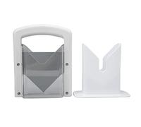 Cortador de bagels Máquina cortadora de pan manual de plástico blanco con protector de seguridad Mango de fácil agarre para cortar pan Perfecto para bagels Muffins y panecillos